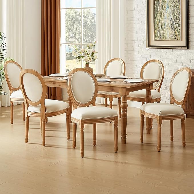 Nrizc French Country Dining Chairs, Set of 6